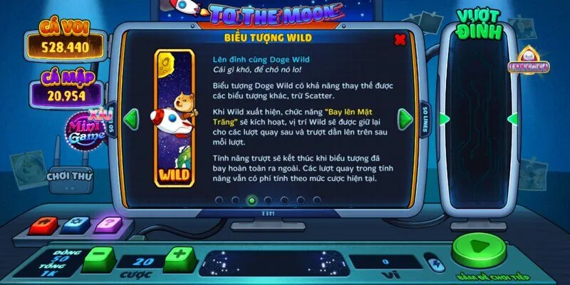 Các biểu tượng chính trong game Nổ Hũ to the moon