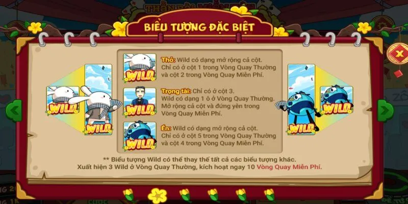 Chơi nổ hũ Thần Bài Miền Tây có một số biểu tượng đặc biệt