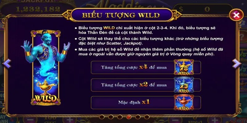 Hệ số Wild đặc biệt trong nổ hũ Aladins