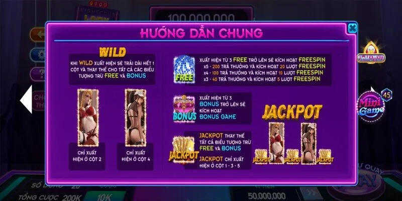 Hướng dẫn quy trình game Nổ Hũ nightclub lady đầy đủ