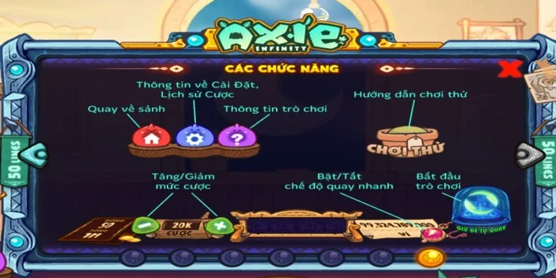 Nổ hũ Axie đặc biệt hơn với nhiều chức năng