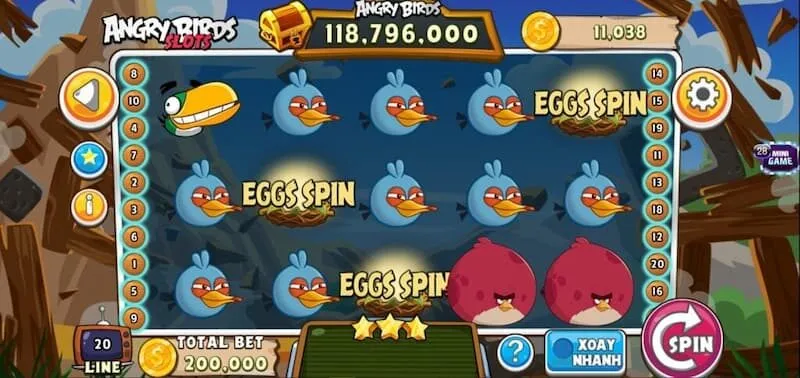 Quy tắc quay hũ Angry Bird