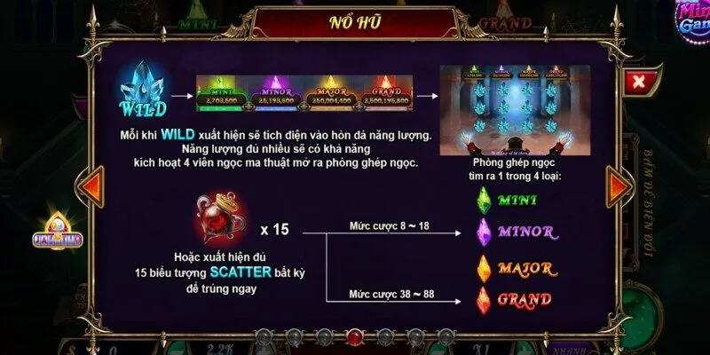 Thưởng Jackpot trong Nổ Hũ bá tước quyền năng