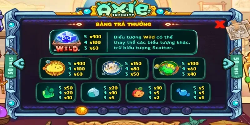 Trả thưởng với tỷ lệ vô cùng hấp dẫn từ nổ hũ Axie
