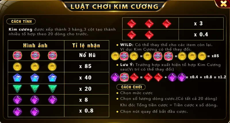Nổ hũ Xếp Kim Cương