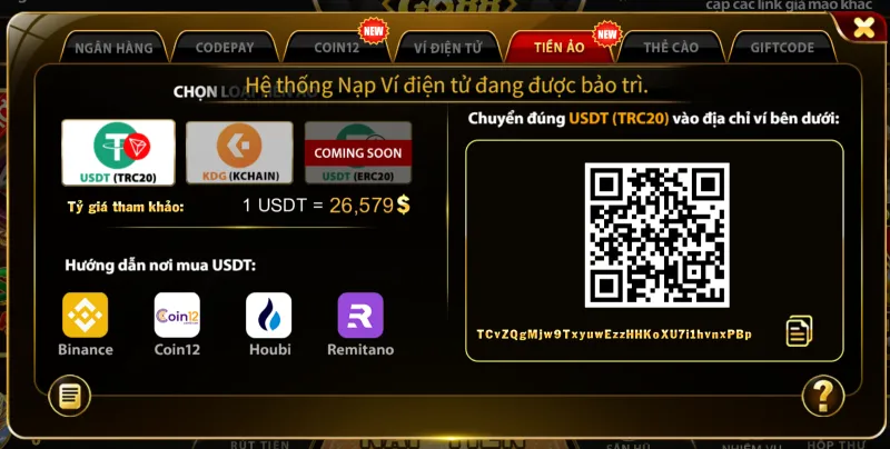 Nạp tiền Go88