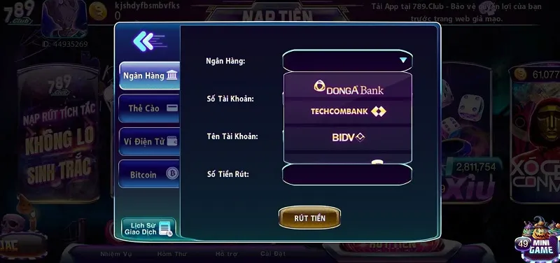 rút tiền 789club
