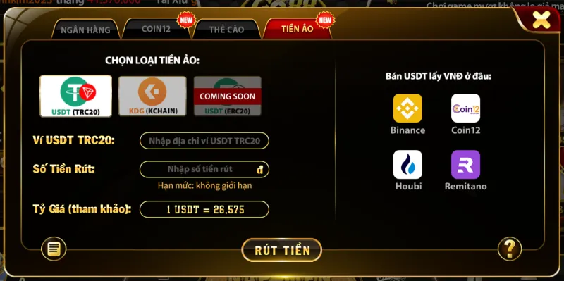 Rút tiền Go88
