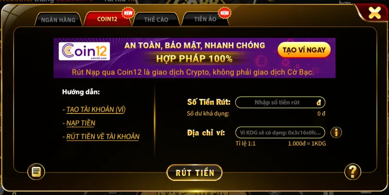 Rút tiền Go88